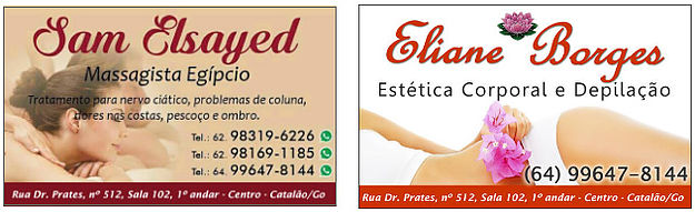 Nossos mais novos parceiros SAM ELSAYED (Massagista Egípcio) e Eliane Borges (Estética Corporal e Depilação)