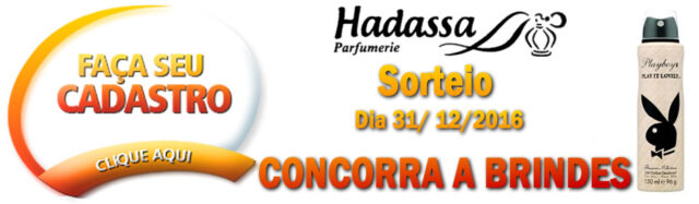 PARTICIPE DO SORTEIO - PARCERIA HADASSA PARFUMERIE
