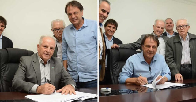Prefeito Adib Elias recebe em seu gabinete representantes do Sistema FIEG