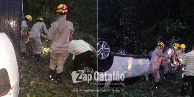 CAPOTAMENTO NA GO 020 PRÓXIMO A SANTA CRUZ DEIXA UM JOVEM FERIDO