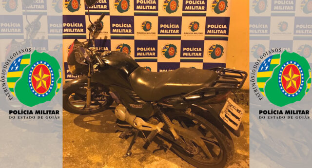 POLÍCIA MILITAR RECUPERA MOTO FURTADA E MENOR É APREENDIDO, EM CATALÃO