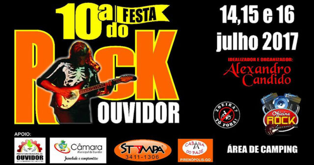 10ª FESTA DO ROCK DE OUVIDOR ACONTECE NO FINAL DE SEMANA