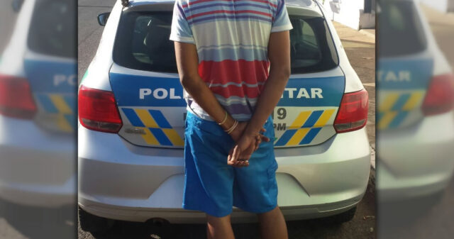 POLÍCIA MILITAR PRENDE SUSPEITO DE FURTO EM GOIANDIRA
