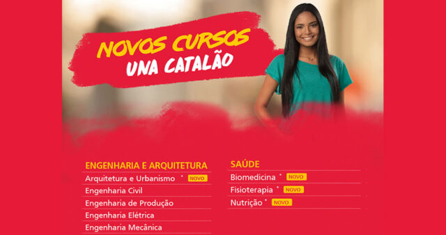 UNA LANÇA NOVOS CURSOS EM CATALÃO E UBERLÂNDIA