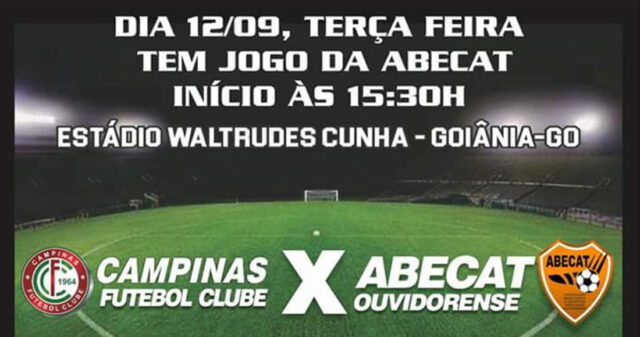 TAÇA MANÉ GARRINCHA - CAMPINAS x ABECAT COM TRANSMISSÃO DO APITO ESPORTIVO