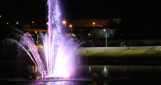 Catalão ganha fonte luminosa na represa do Haley