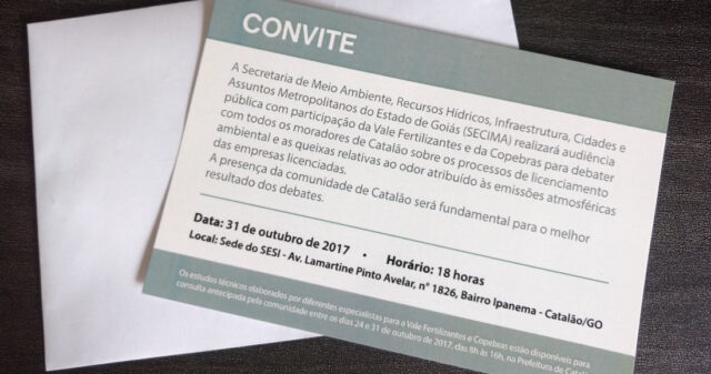 Secretaria Estadual de Meio Ambiente realiza audiência pública em Catalão