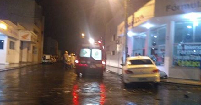 Flagrante de acidente de trânsito no Bairro Nossa Senhora de Fátima