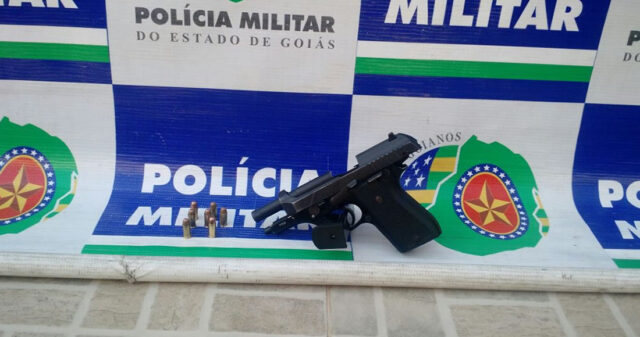 Polícia Militar apreende arma de fogo e conduz suspeito a Delegacia