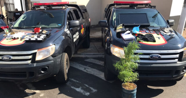 Equipes da Polícia Militar, Polícia Civil, realiza operação integrada contra o tráfico de drogas em Catalão e Região.