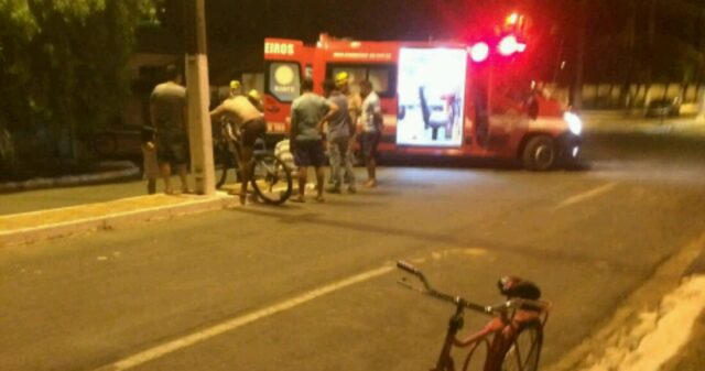 Queda de bicicleta na cidade de Ouvidor