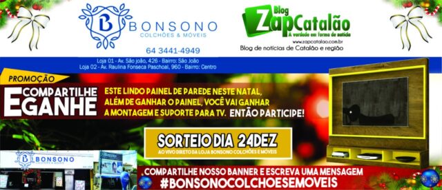 SORTEIO: Natal Feliz e com Zap Catalão e Bonsono Colchões e Moveis