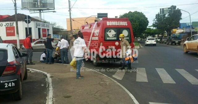 Queda de moto no Bairro São João