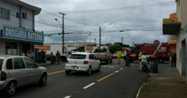 Flagrante de acidente de trânsito na Rua Major Paulino