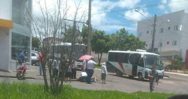 Flagrante de acidente de trânsito no Bairro Santa Helena