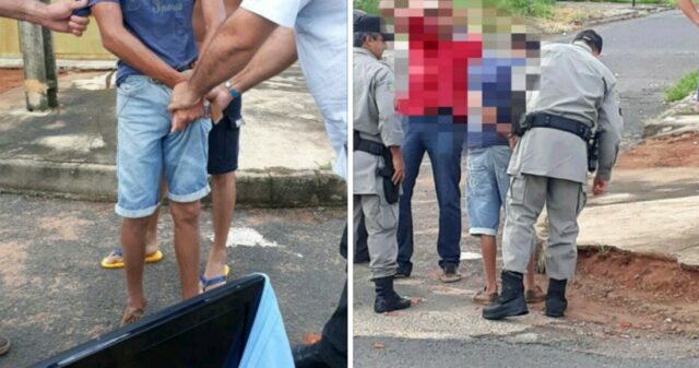 Ação rápida de moradores, homem é preso em flagrante após furto em residência