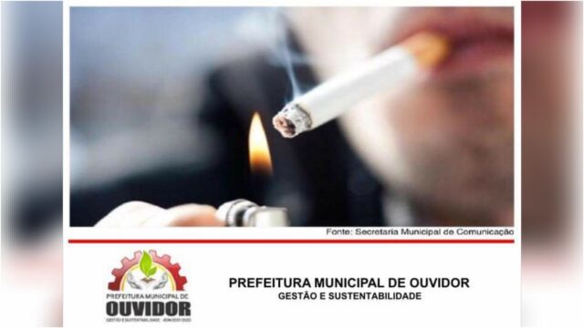 Prefeitura municipal de Ouvidor realizará campanha de combate ao tabagismo