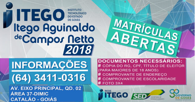 Itego Aguinaldo de Campos Netto abre inscrições para vários cursos gratuitos