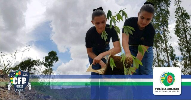 18° BPM em parceria com a Secretaria de Meio Ambiente do município, realizaram plantio de cerca de 120 mudas no Centro de Instrução de Tiro da PM