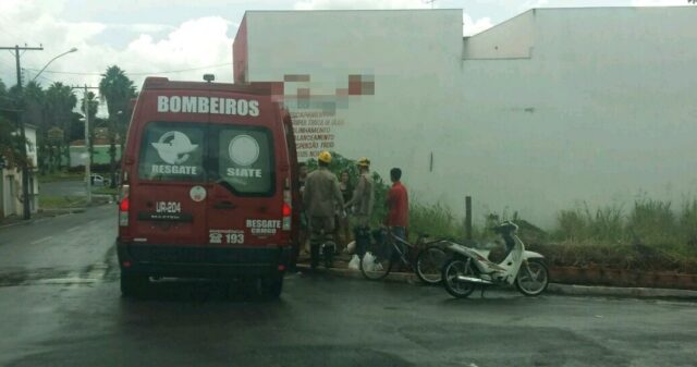 Flagrante de acidente de trânsito no Bairro Lago das Mansões
