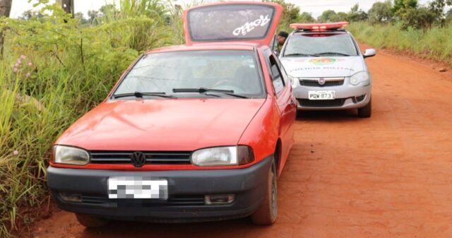 PM localiza veículo furtado abandonado em estrada vicinal, no município de  Catalão