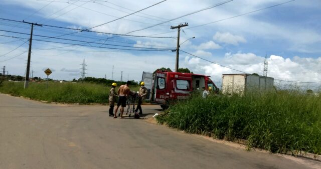 Flagrante de acidente de trânsito no Bairro Evelina Nour