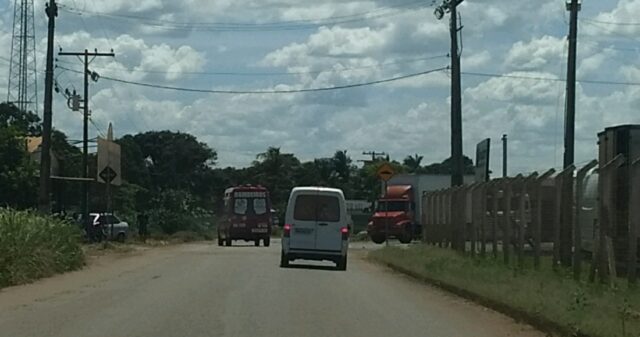 Queda de moto no Bairro Flamboyant