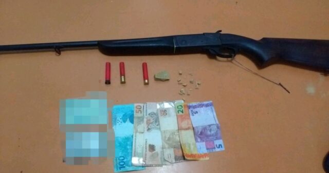 PM em Ipameri prende em Flagrante por tráfico de drogas e porte ilegal de arma de fogo