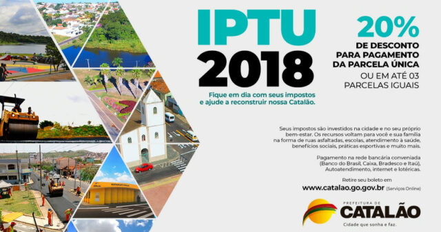 IPTU pode ser pago com 20% de desconto para pagamento da parcela única