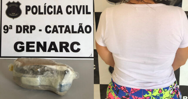 Polícia Civil de Catalão prende mulher que iria levar maconha para presídio