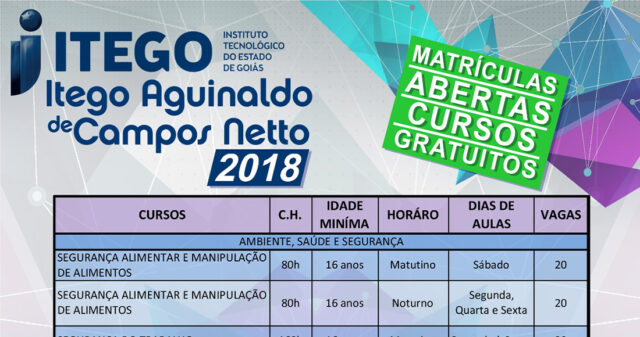 Itego Agnaldo de Campos oferta vários cursos gratuitos