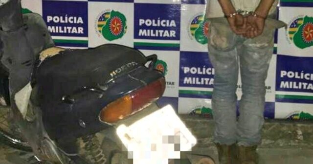 Polícia Militar realiza a prisão em flagrante de suspeito de roubo a transeunte