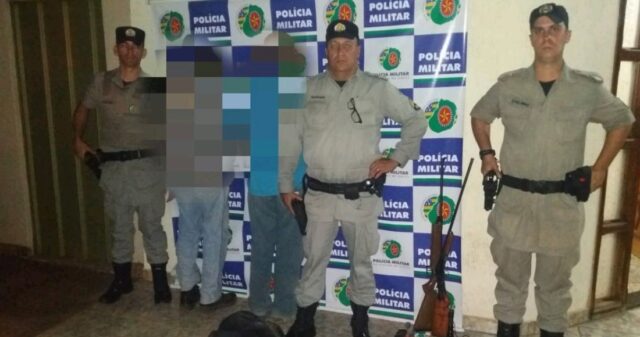 Polícia Militar prende suspeitos e apreende armas e munições em Pires do Rio