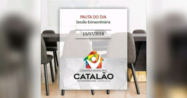 Câmara municipal de Catalão, 3ª Sessão Extraordinária de 2018