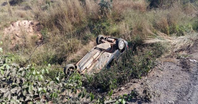 Uma mulher fica ferida em acidente de trânsito na GO-402 no município de Cumari