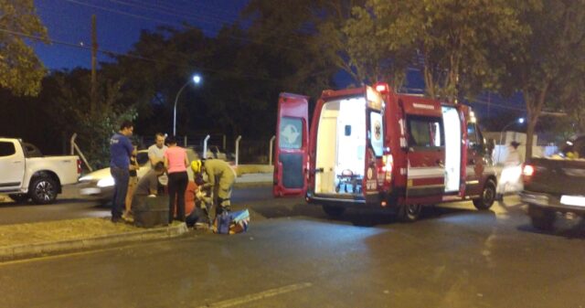 Acidente de transito na avenida Dr. Lamartine deixa motociclista ferido