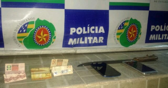 Suspeito é preso em flagrante por roubo a estabelecimento comercial, em Catalão