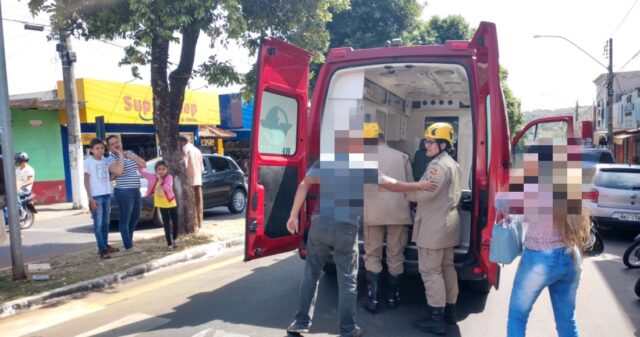 Motociclista fica ferido em acidente de trânsito no centro de Catalão