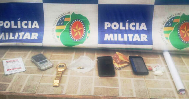 Polícia Militar  realiza a prisão de suspeito de tráfico de drogas e porte ilegal de munições