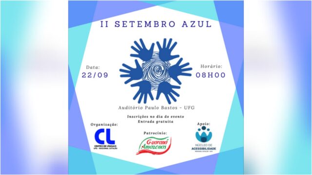 Programação Setembro Azul, organização Centro de Línguas da UFG-RC
