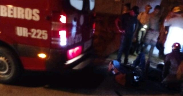 Motociclista fica ferido após colisão com objeto fixo no bairro Primavera em Catalão