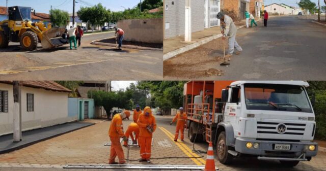 Ação cidade limpa leva serviços de limpeza e tapa buracos para Ouvidor