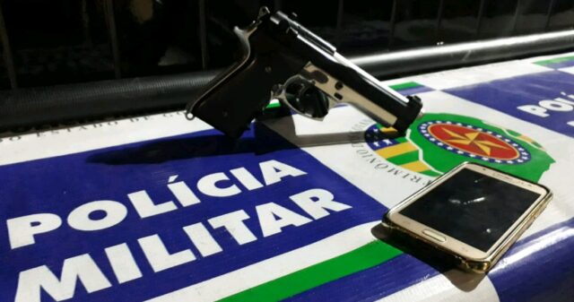 Polícia Militar prende em flagrante suspeito de roubo de celular logo após o ato criminoso