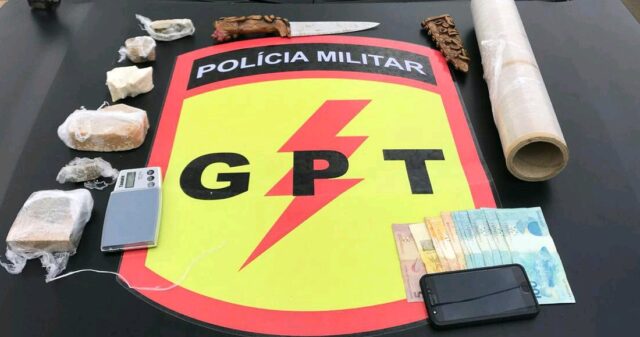 Polícia Militar prende em flagrante traficante de drogas/receptador nesta manhã de domingo
