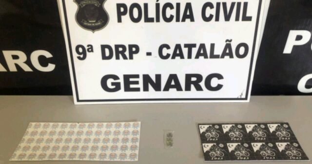 Genarc prende traficante de drogas em flagrante e faz maior apreensão de LSD em Catalão