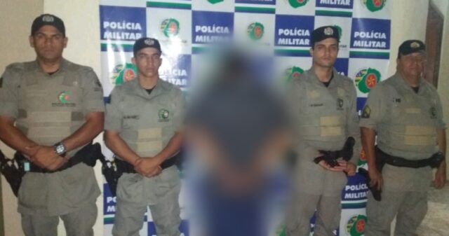PM prende suspeito após ameaçar irmã com arma de fogo, em Pires do Rio