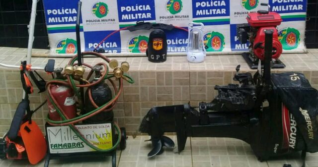 Polícia Militar prende suspeito de furto em fazenda e recupera objetos furtados