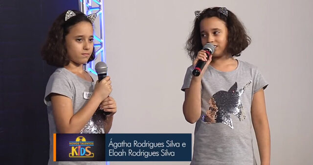 Dupla Ágatha e Eloah de Catalão, participa do concurso Novos Talentos da Música Kids e precisa do seu voto