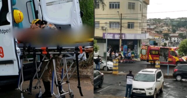 Duas pessoas ficam feridas em acidente de trânsito envolvendo motocicleta