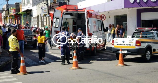 Carro atropela Idosa na faixa de pedestre, no Centro de Catalão